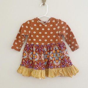 Ricrac & Ruffles Fall Print Dress 18M